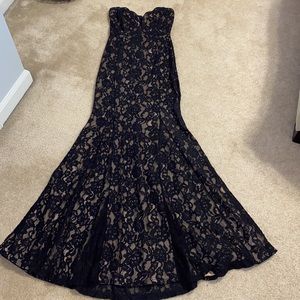 Showstopper Strapless Lace Long Dress